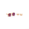 14k Gold Dainty Garnet Studs