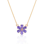 Blue Lily Tanzanite Necklace December Birthstone