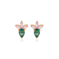 14k Gold Emerald Bud Studs