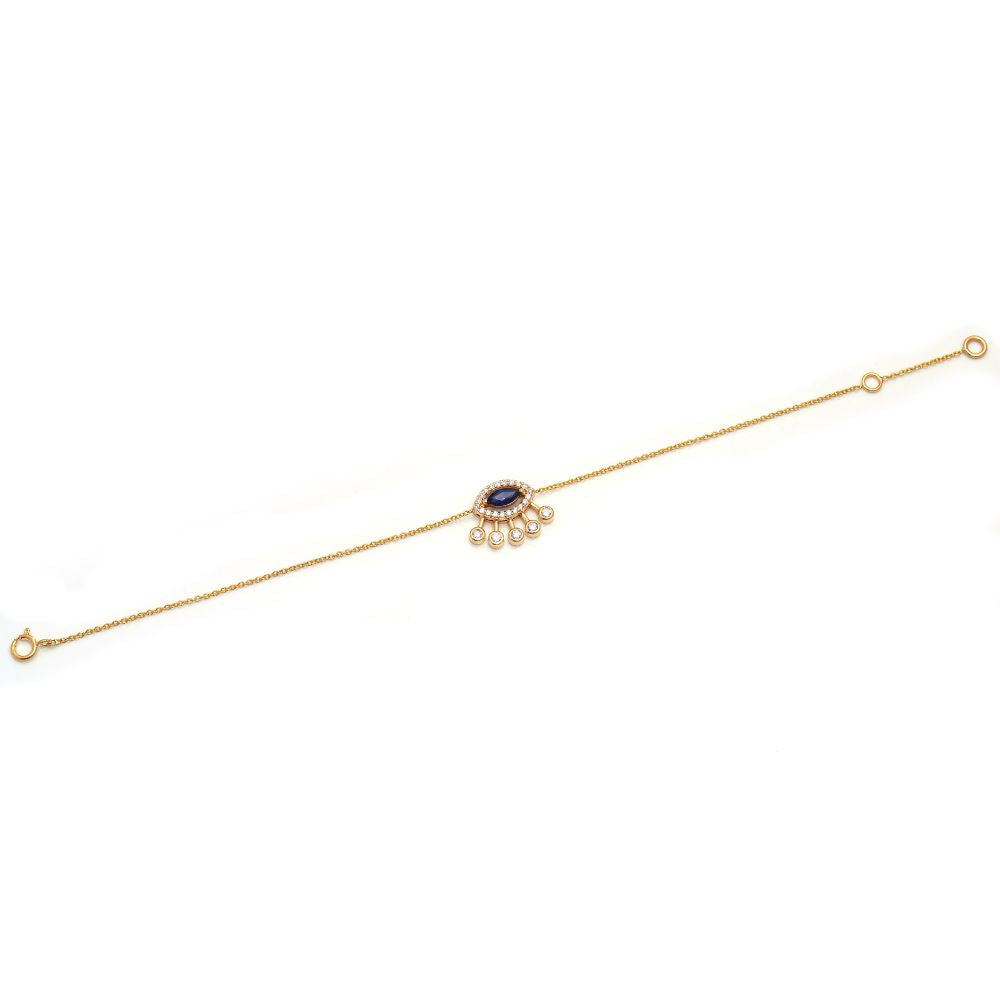 14k Gold Evil Eye Bracelet