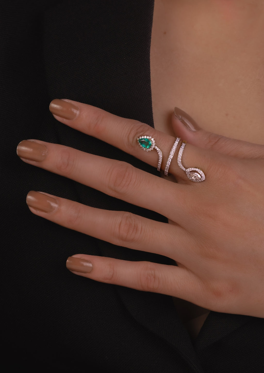 14k Gold Serpenti Contemporary Ring