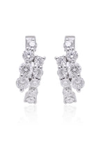 14k Gold Double Diamond Hoops