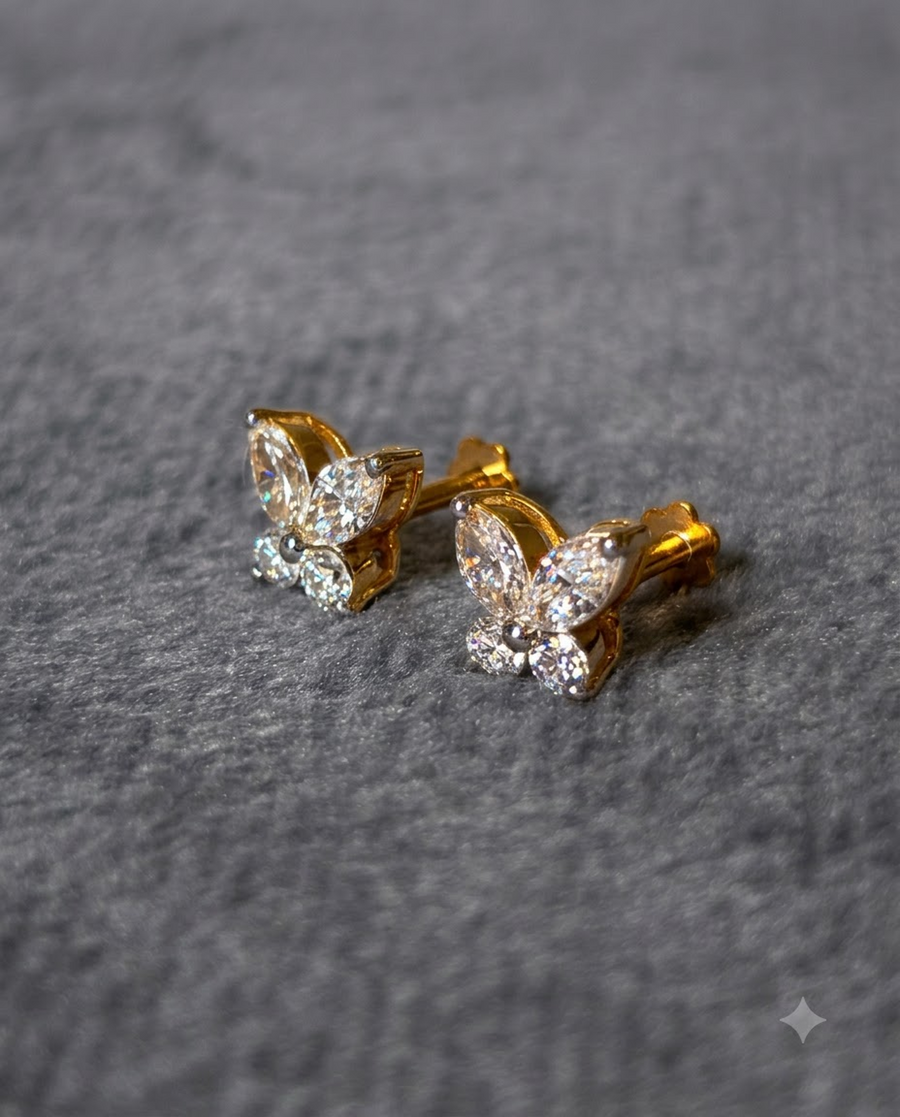 Butterfly Diamond Studs