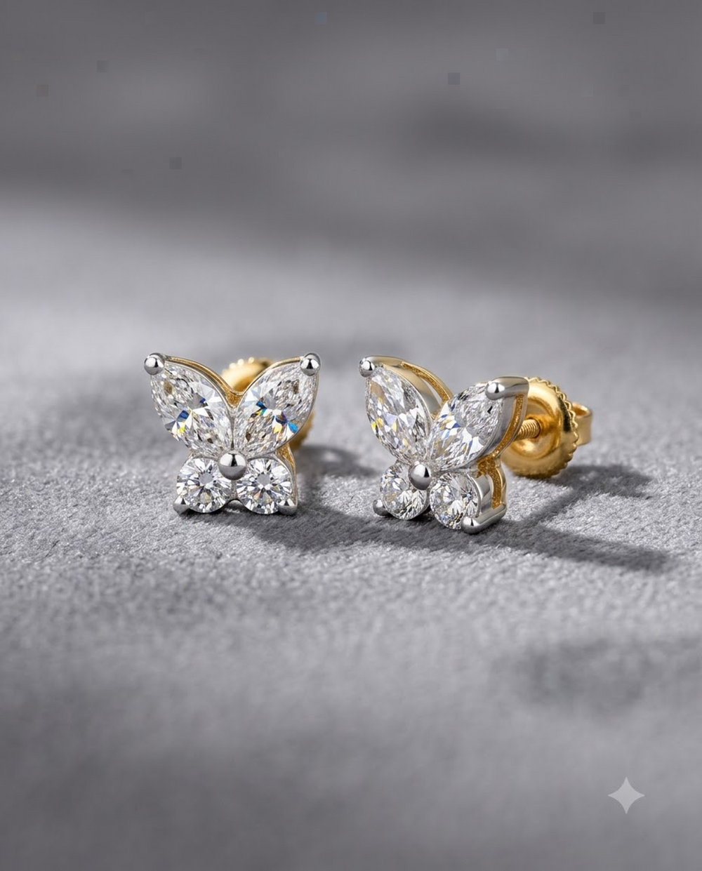 Butterfly Diamond Studs – view 2