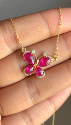 Butterfly Ruby Necklace