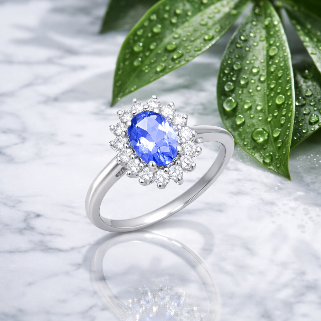 Classic Gemstone Halo Ring