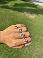 Classic Gemstone Halo Ring