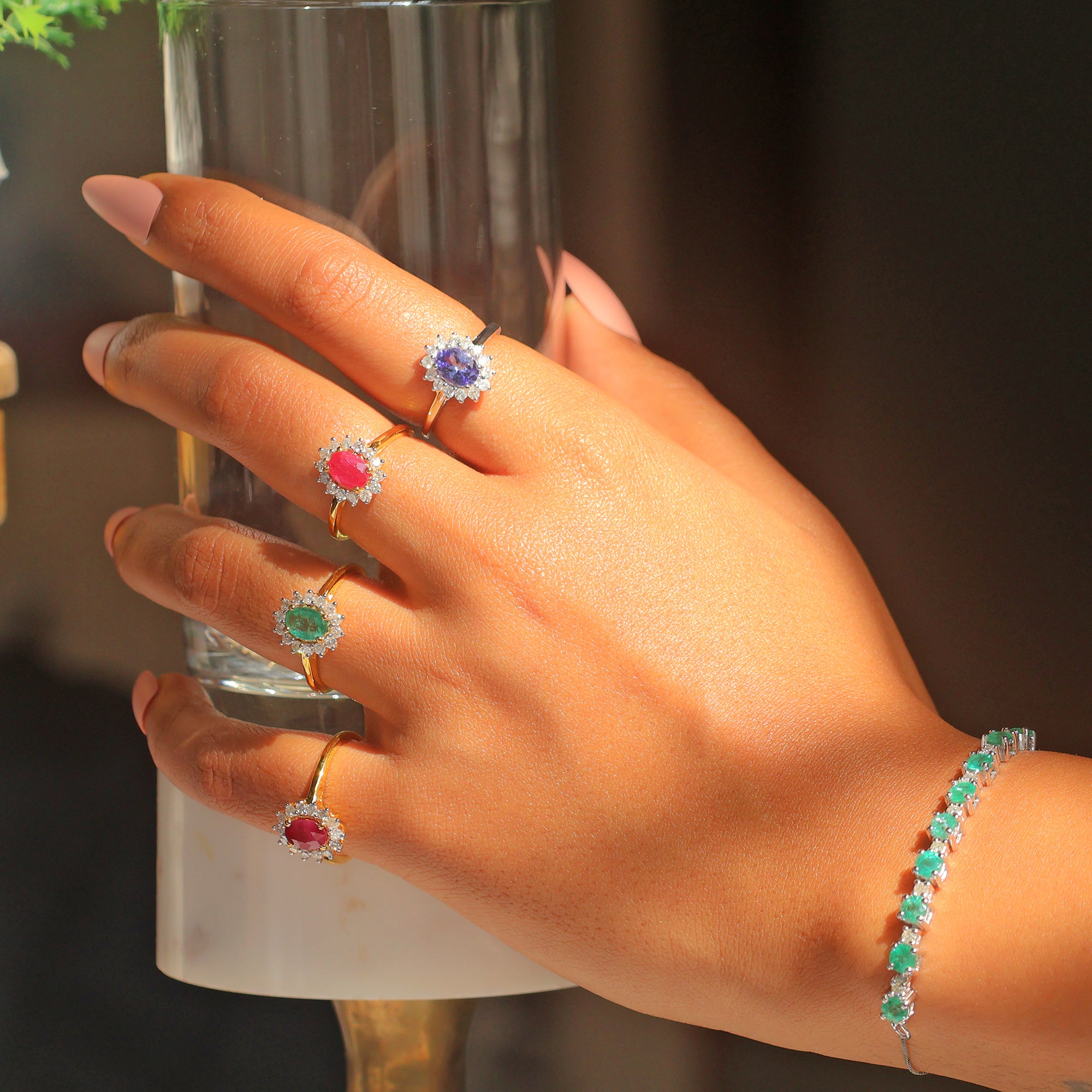 Classic Gemstone Halo Ring