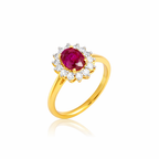 Classic Gemstone Halo Ring
