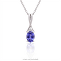 Dainty Gemstone Diamond Pendant