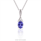 Dainty Gemstone Diamond Pendant