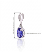 Dainty Gemstone Diamond Pendant