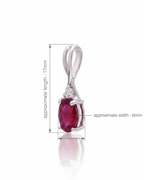 Dainty Gemstone Diamond Pendant