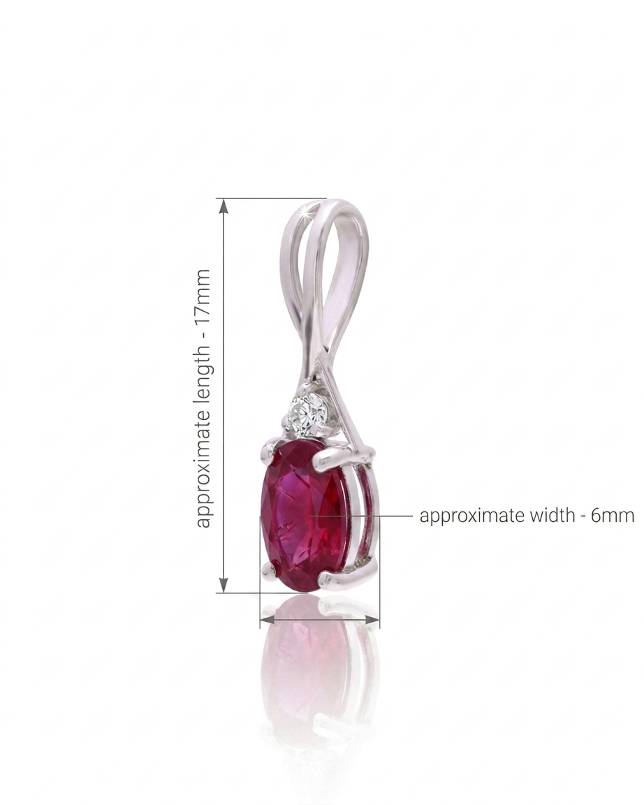 Dainty Gemstone Diamond Pendant