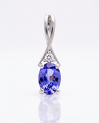 Dainty Gemstone Diamond Pendant