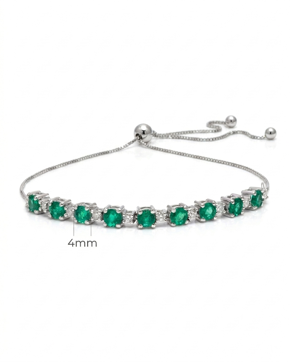 Emerald Diamond Tennis Bracelet
