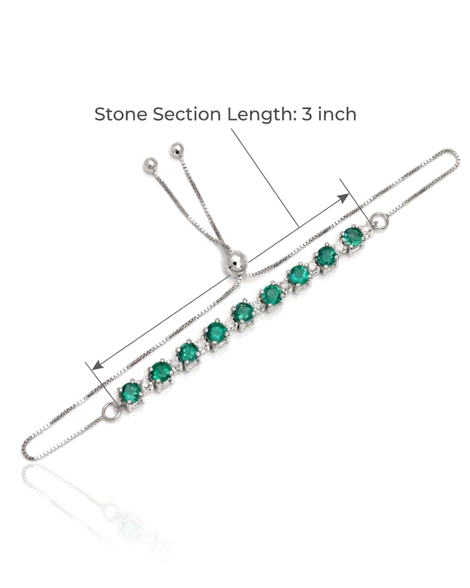 Emerald Diamond Tennis Bracelet