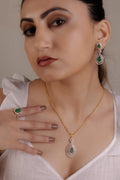 Emerald Loop Danglers