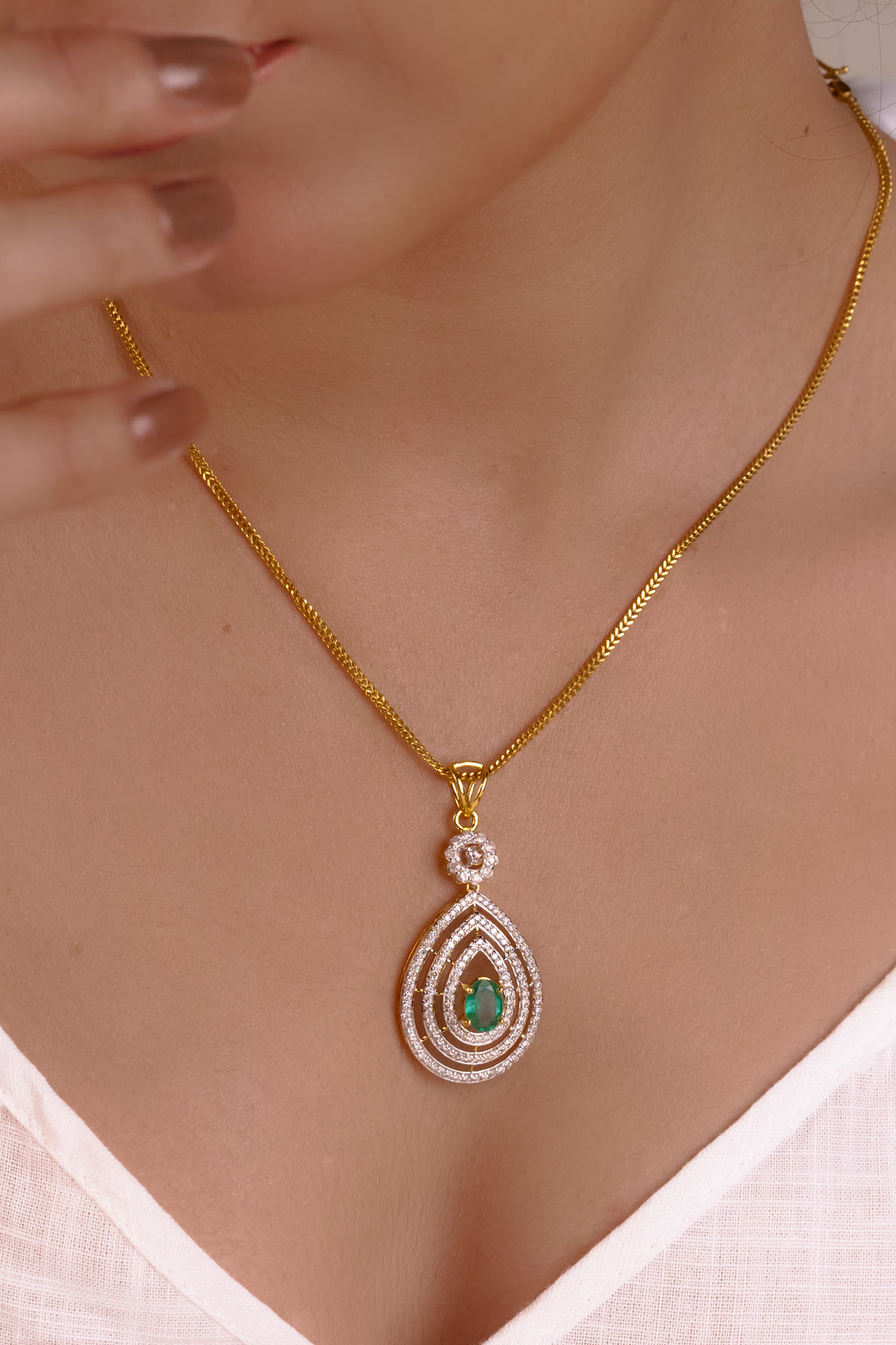 Emerald Loop Pendant