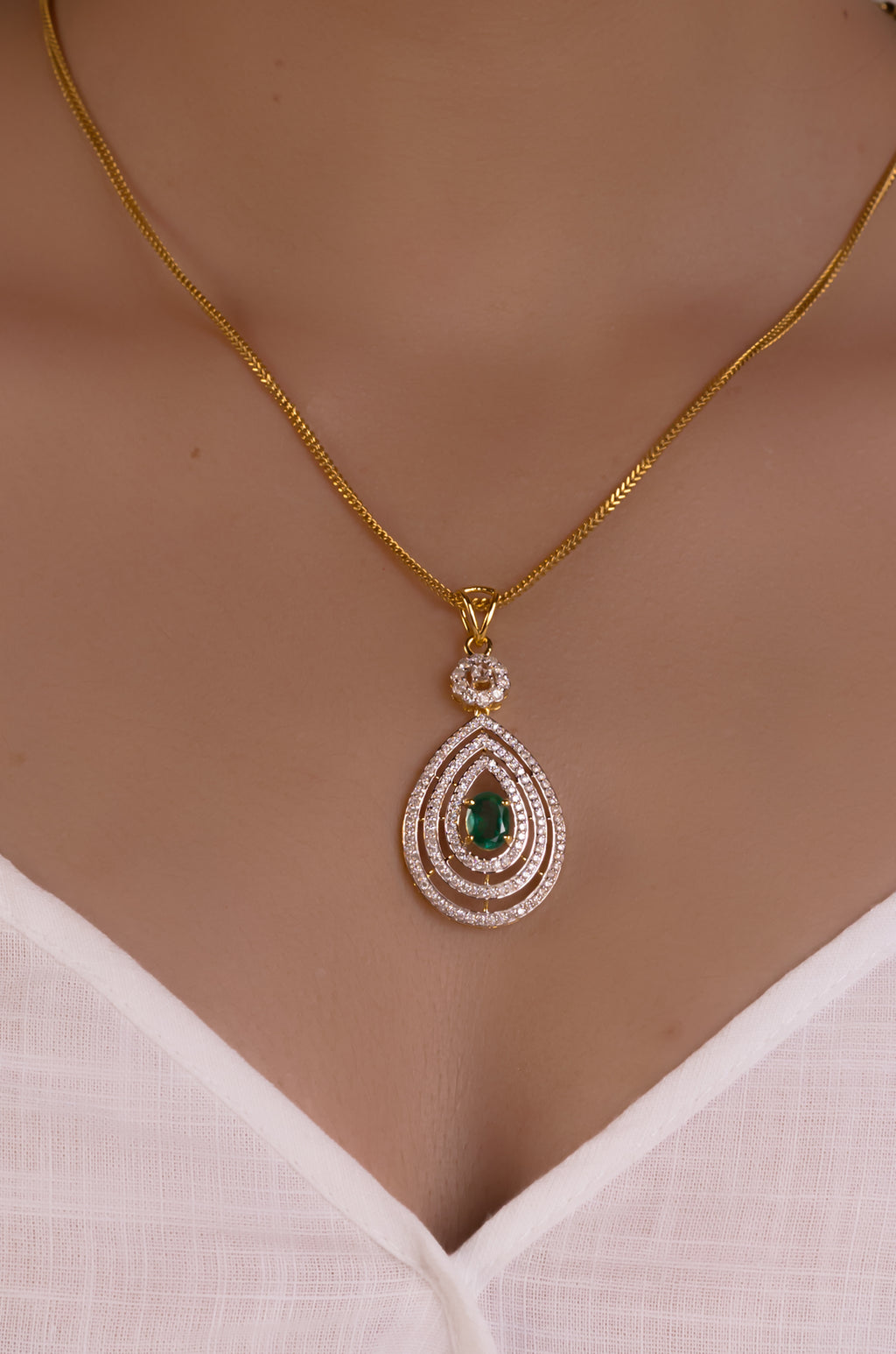 Emerald Loop Pendant