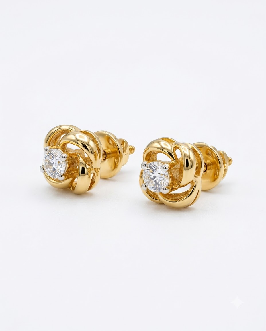 Flower Diamond Studs