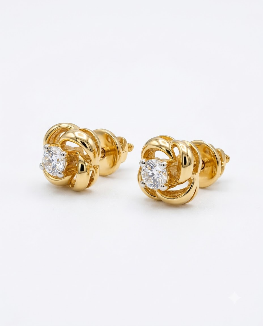 Flower Diamond Studs