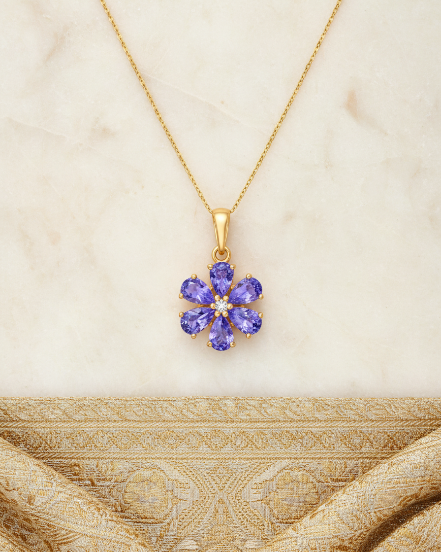 Forget Me Not Floral Necklace