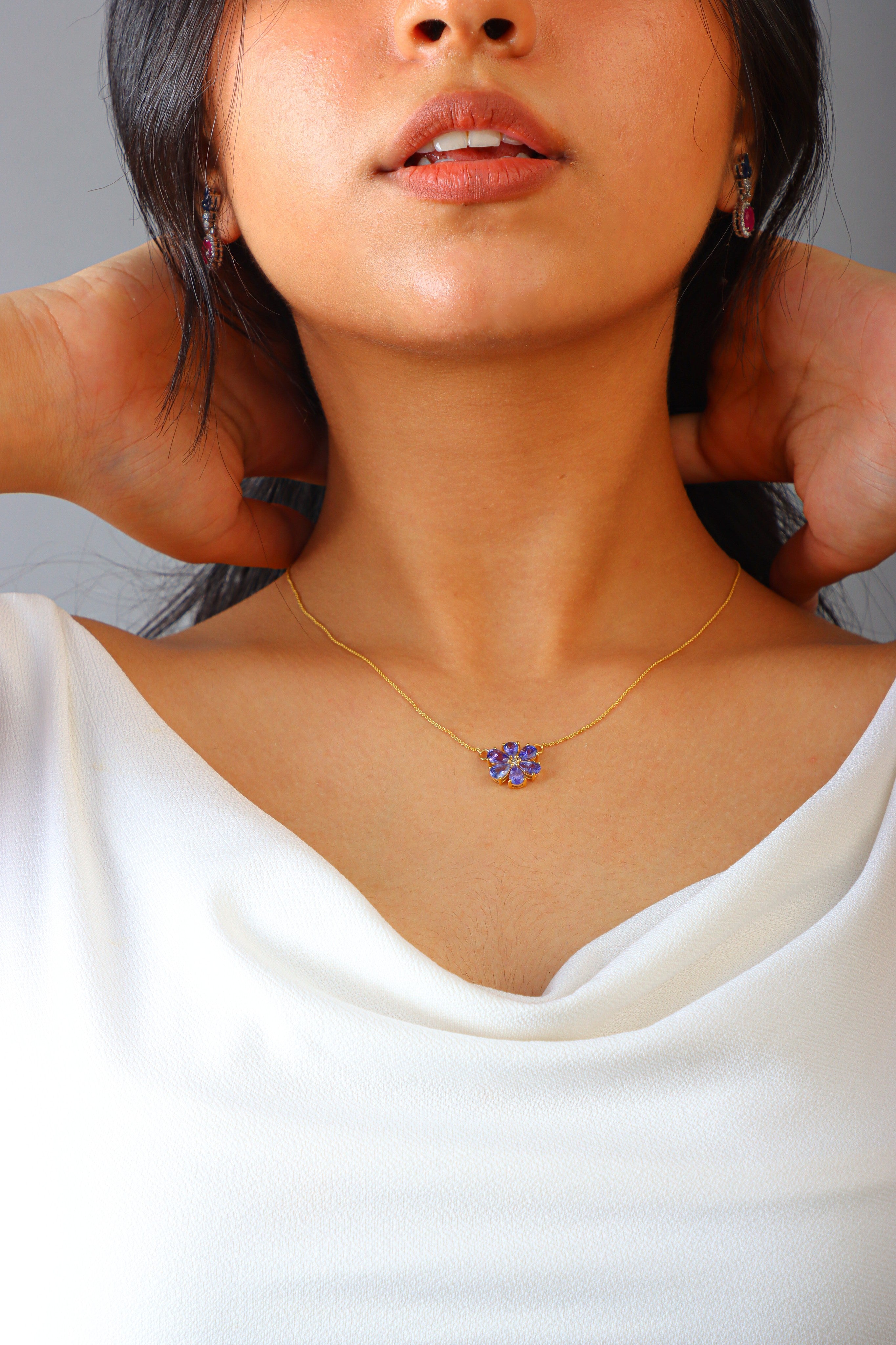 Forget Me Not Floral Necklace