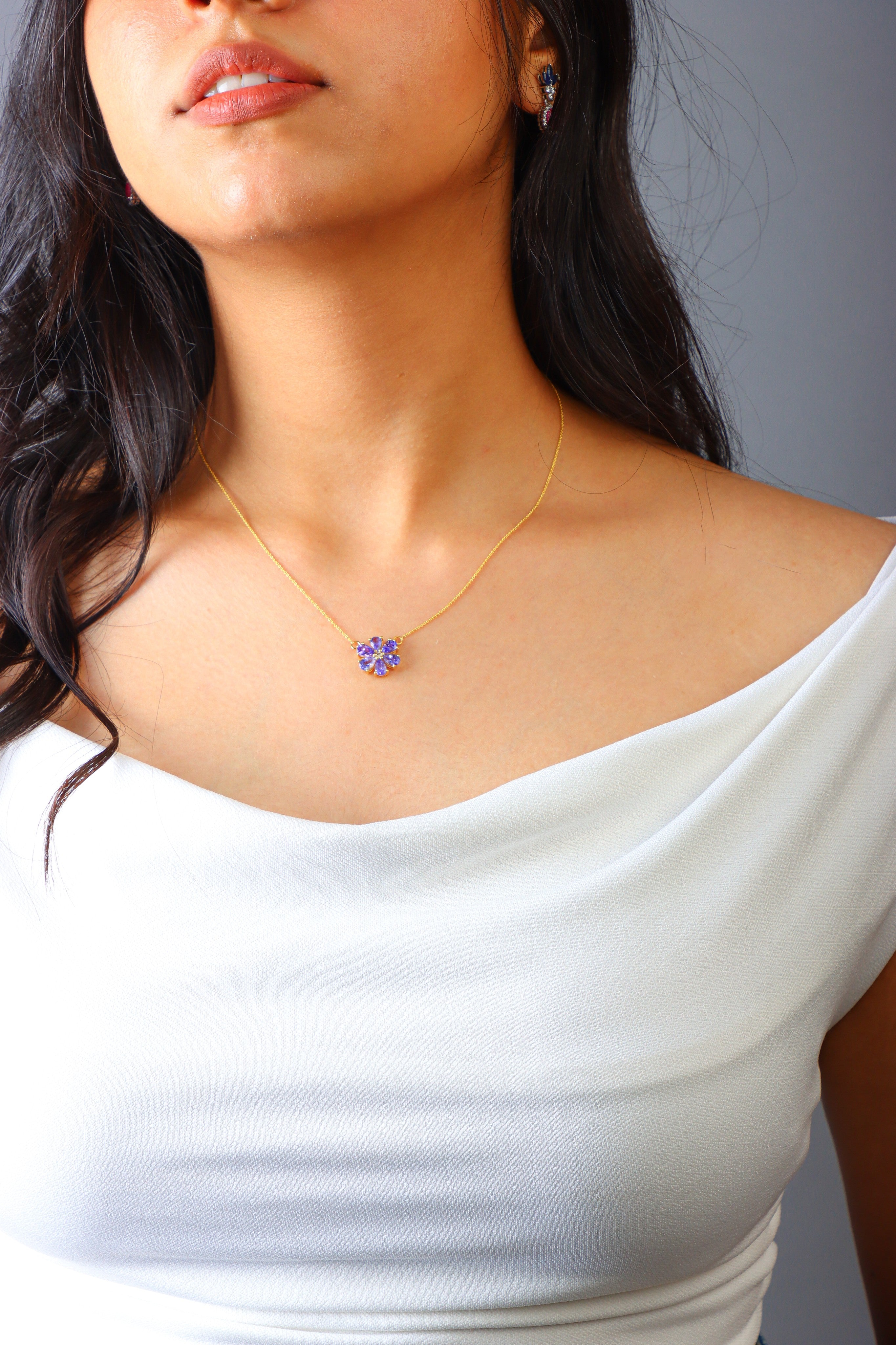 Forget Me Not Floral Necklace