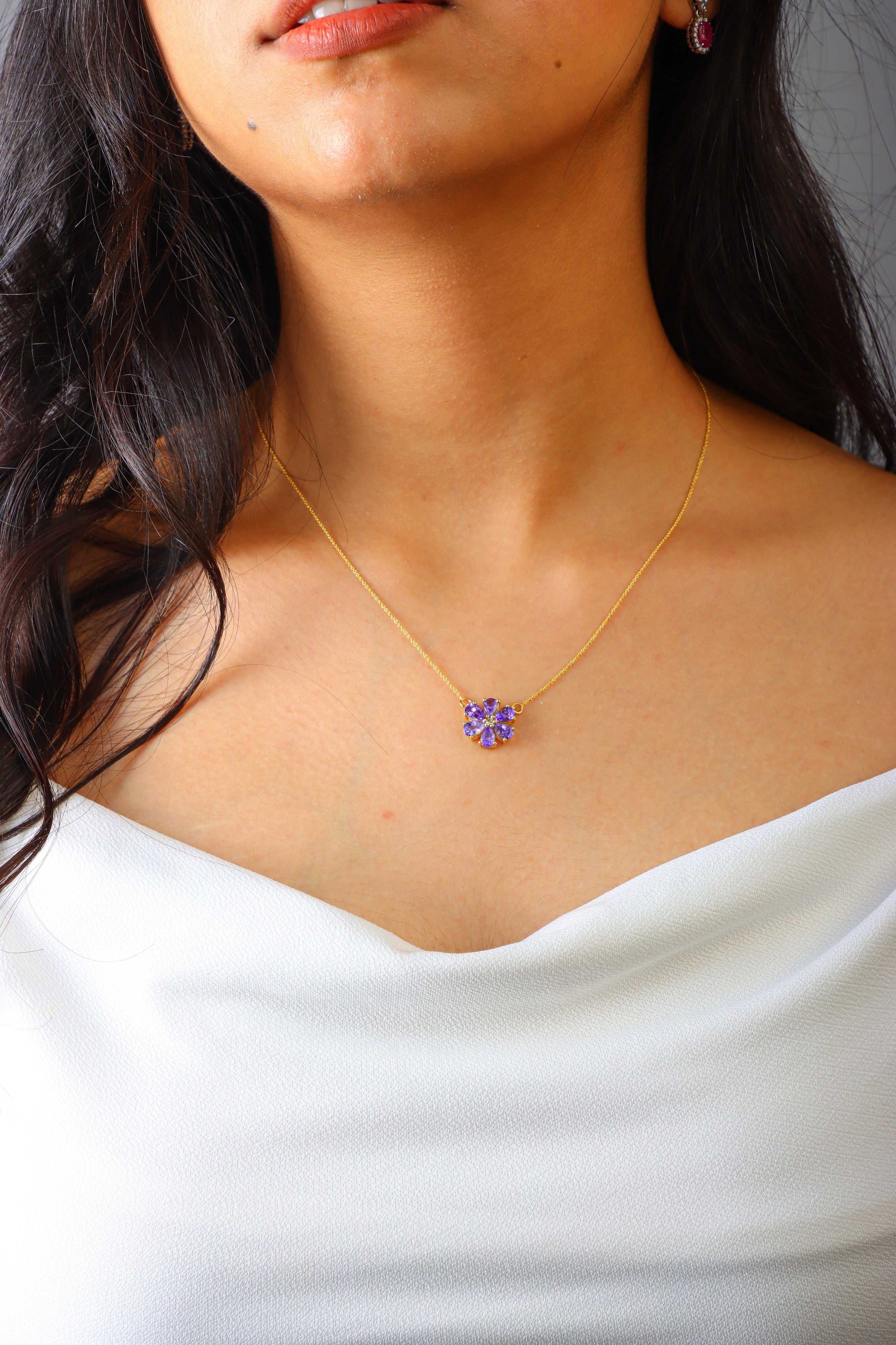 Forget Me Not Floral Necklace