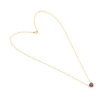 Heart Garnet Pendant Necklace