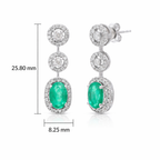 Princess Diamond Gemstone Earrings