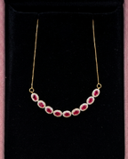 Ruby Halo Necklace