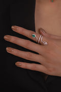 Serpentine Emerald Marquise Ring
