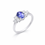 Tanzanite Cluster Ring