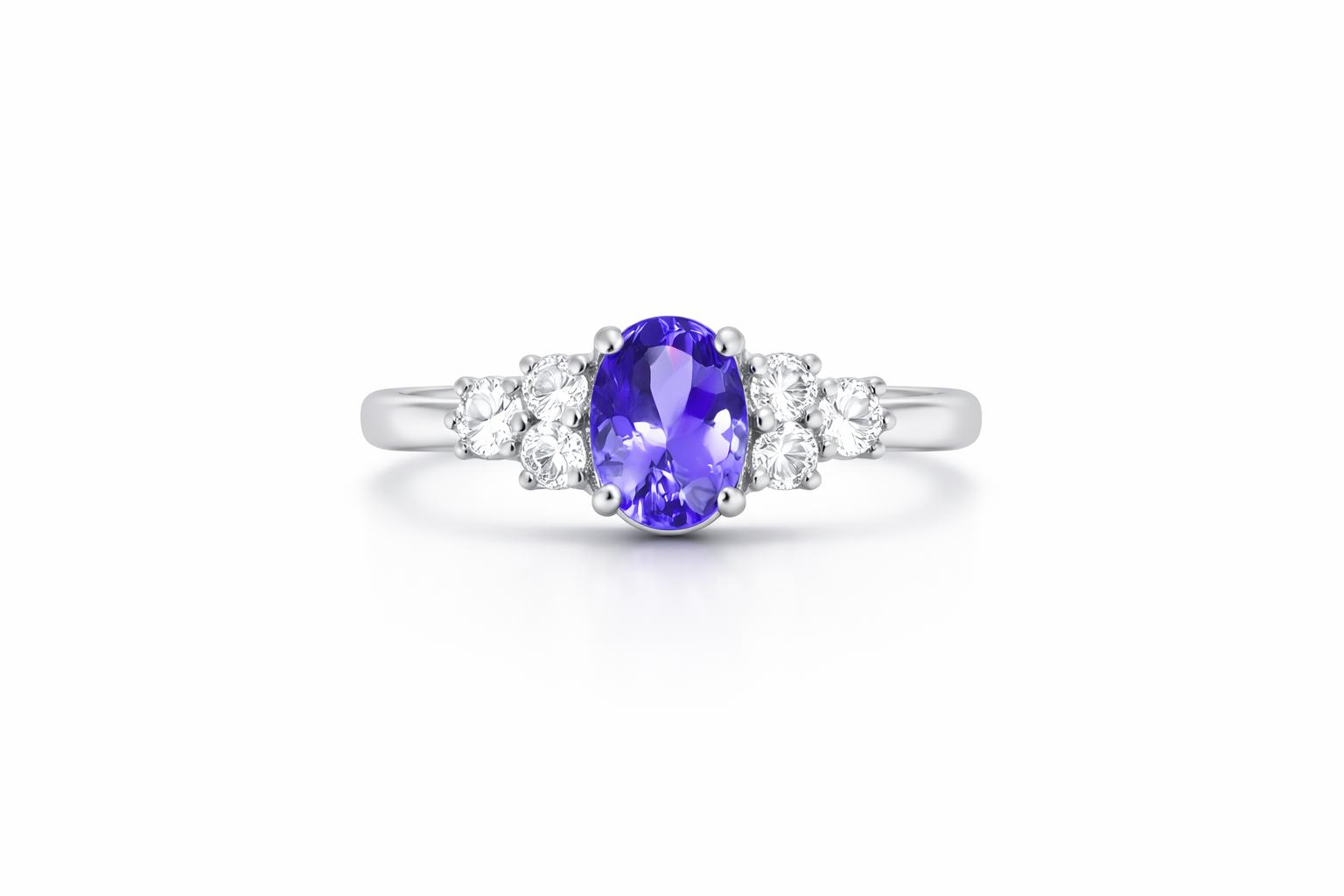 Tanzanite Cluster Ring