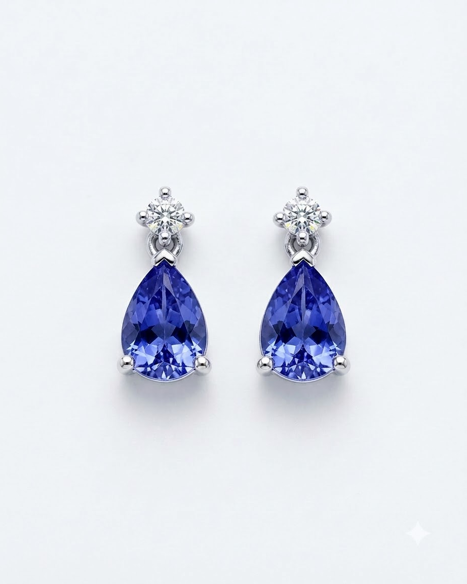 Tanzanite Dainty Studs – view 5