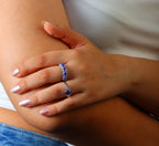 Tanzanite Halo Band