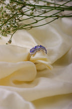 Tanzanite Halo Band