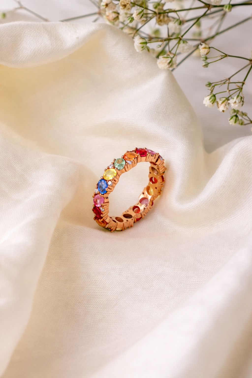Tutti Frutti Multi Sapphire Eternity Band