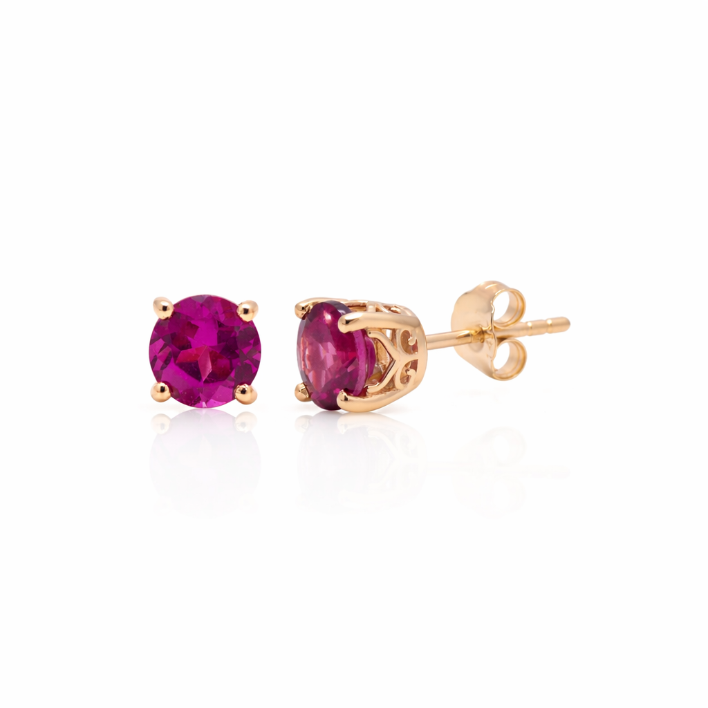 Victorian-Inspired 5mm Gemstone Stud Earrings