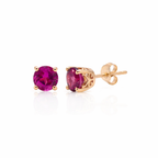 Victorian-Inspired 5mm Gemstone Stud Earrings