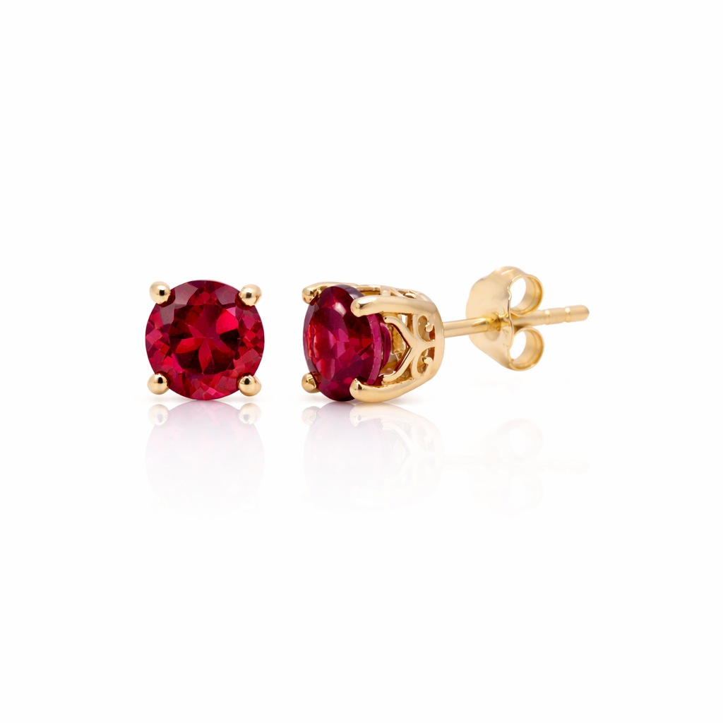 Victorian-Inspired 5mm Gemstone Stud Earrings